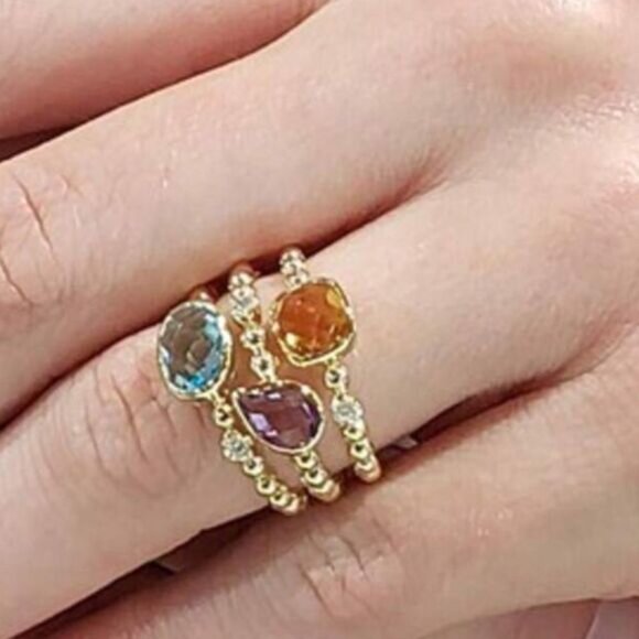 Statement Ring with colorful colors A1475 - Picture 5 of 5